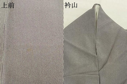 平和屋着物●伝統工芸士 砂川健一　江戸小紋　万筋　紫色×灰色　正絹　逸品　AABJ4763fy