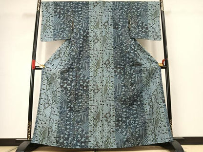 平和屋着物●上質な紬　花間道　正絹　逸品　AABJ4765fy