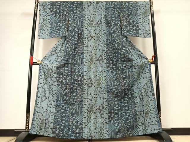 平和屋着物●上質な紬　花間道　正絹　逸品　AABJ4765fy