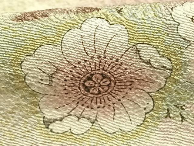 平和屋着物●訪問着　作家物　辻が花　草花文　暈し染め　正絹　逸品　AABJ4766fy