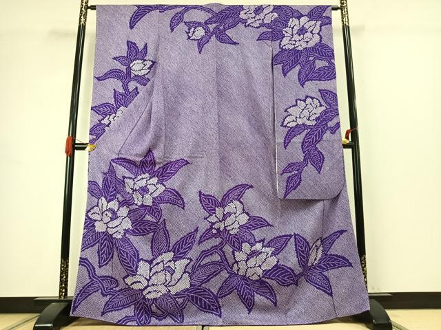 平和屋着物●豪華振袖　総絞り　草花文　正絹　逸品　AABJ4767fy
