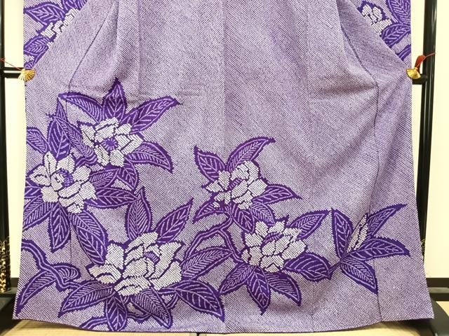 平和屋着物●豪華振袖　総絞り　草花文　正絹　逸品　AABJ4767fy