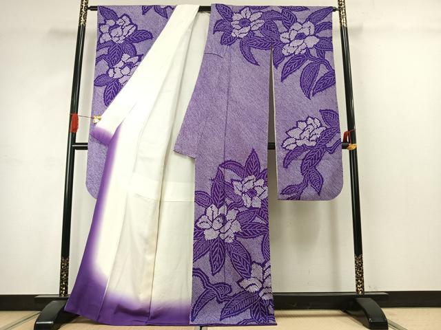 平和屋着物●豪華振袖　総絞り　草花文　正絹　逸品　AABJ4767fy