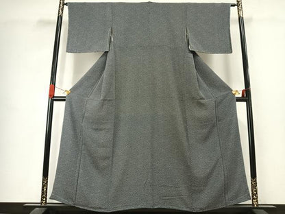 平和屋着物●上質な小紋　幾何学文様　正絹　逸品　未使用　AABJ4769fy