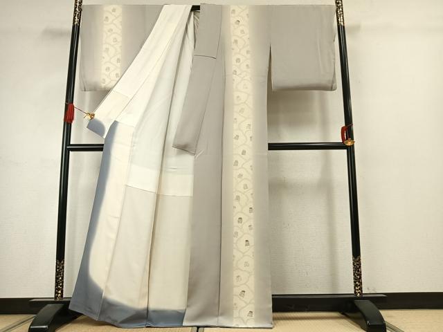 平和屋着物●訪問着　刺繍　間道　金糸　正絹　逸品　AABJ4771fy