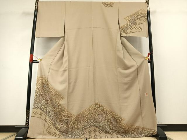 平和屋着物●訪問着　作家物　絞り　辻が花　暈し染め　ロング丈　正絹　逸品　AABJ4772fy