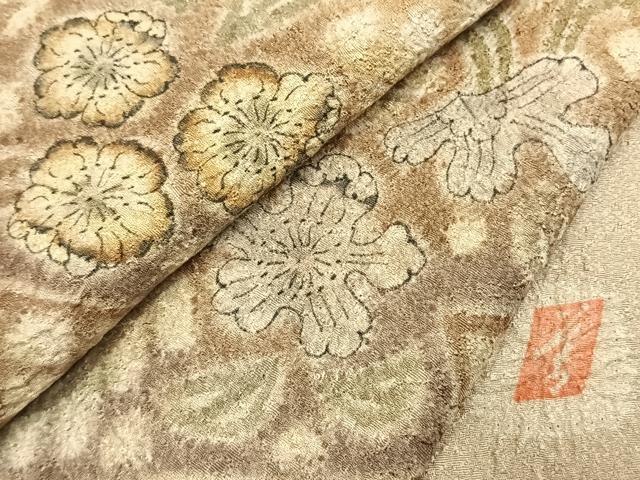 平和屋着物●訪問着　作家物　絞り　辻が花　暈し染め　ロング丈　正絹　逸品　AABJ4772fy