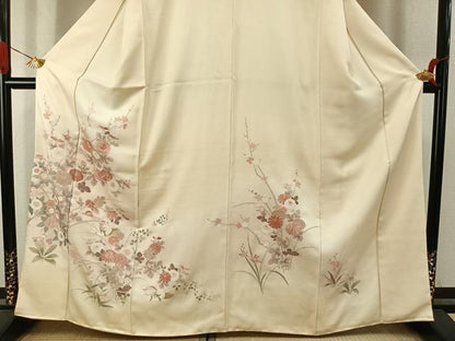 平和屋着物●訪問着　中国三大刺繍　汕頭刺繍　スワトウ刺繍　総刺繍　花鳥文　正絹　逸品　AABJ4773fy