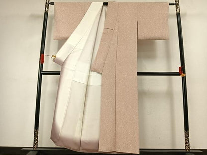 平和屋着物●上質な小紋　霞文　正絹　逸品　AABJ4777fy