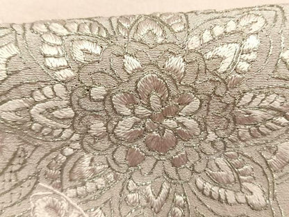 平和屋着物●訪問着　中国三大刺繍　汕頭刺繍　スワトウ刺繍　総刺繍　花鳥文　暈し染め　銀糸　ほていや扱い　正絹　逸品　AABJ4781fy