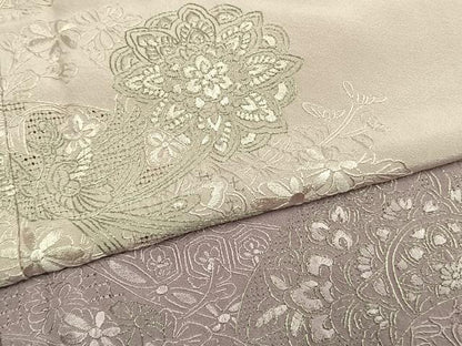 平和屋着物●訪問着　中国三大刺繍　汕頭刺繍　スワトウ刺繍　総刺繍　花鳥文　暈し染め　銀糸　ほていや扱い　正絹　逸品　AABJ4781fy