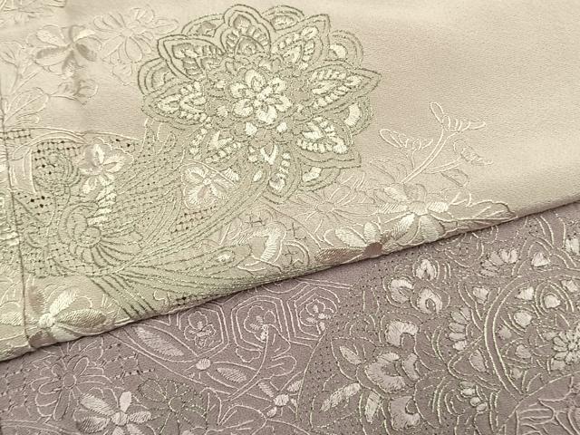平和屋着物●訪問着　中国三大刺繍　汕頭刺繍　スワトウ刺繍　総刺繍　花鳥文　暈し染め　銀糸　ほていや扱い　正絹　逸品　AABJ4781fy