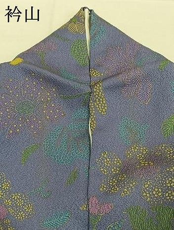 平和屋着物●上質な小紋　草花文　正絹　逸品　AABJ4782fy