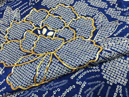 平和屋着物●豪華振袖　駒刺繍　絞り　草花文　正絹　逸品　AABJ4791fy