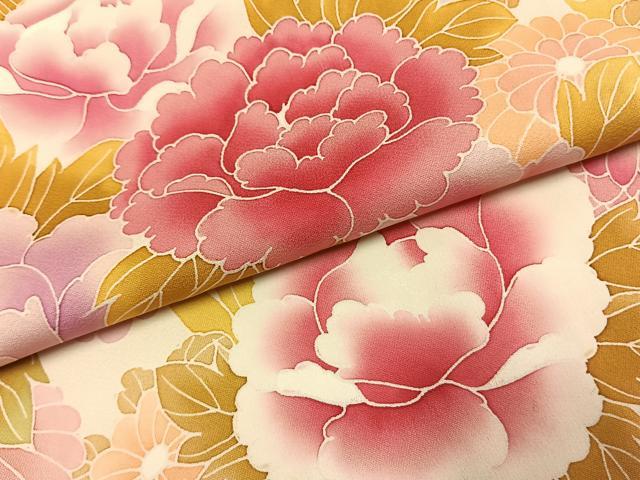 平和屋着物●豪華振袖　草花文　正絹　逸品　AABJ4792fy