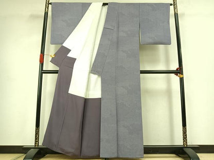 平和屋着物●江戸小紋　雲取り文　正絹　逸品　AABJ4793fy