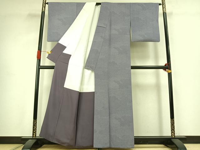 平和屋着物●江戸小紋　雲取り文　正絹　逸品　AABJ4793fy