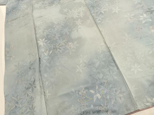 平和屋着物●上質な小紋　地紋起こし　枝花文　暈し染め　正絹　逸品　AABJ4797fy