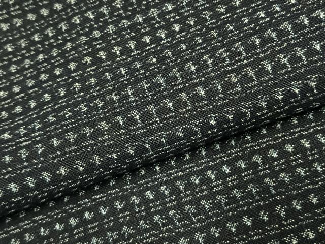 平和屋着物●男性　久留米絣　アンサンブル　横段文　綿　逸品　AABJ4806fy