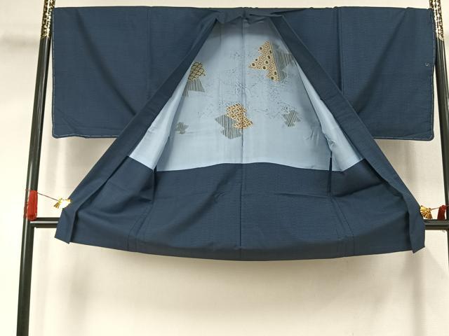 平和屋着物●男性　本場大島紬　アンサンブル　100亀甲　総詰め　正絹　逸品　未使用　AABJ4807fy