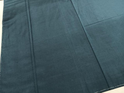 平和屋着物●男性　紬　アンサンブル　色無地　高麗納戸色　正絹　逸品　未使用　AABJ4808fy
