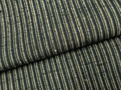 平和屋着物●男性　本場結城玉紬　縞　反端付き　正絹　逸品　AABJ4810fy