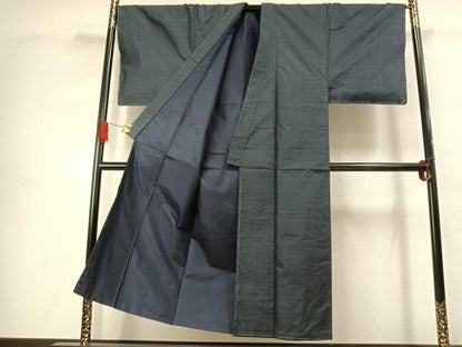 平和屋着物●男性　本場大島紬　アンサンブル　手織　亀甲柄　新納光夫作　証紙付き　正絹　逸品　未使用　AABJ4812fy