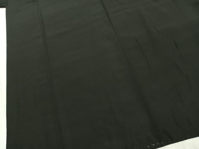 平和屋着物●男性　黒紋付　羽織セット　正絹　逸品　AABJ4813fy