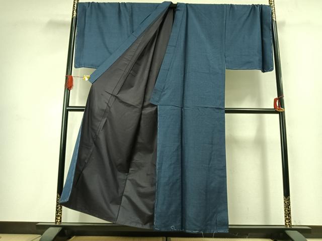 平和屋着物●男性　本場大島紬　アンサンブル　100亀甲　総詰め　キングサイズ　正絹　逸品　未使用　AABJ4814fy