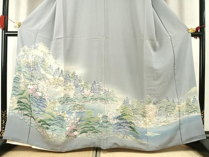 平和屋着物●豪華色留袖　友禅　作家物　松竹梅　暈し染め　正絹　逸品　AABJ4826fy