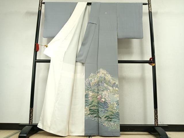 平和屋着物●豪華色留袖　友禅　作家物　松竹梅　暈し染め　正絹　逸品　AABJ4826fy