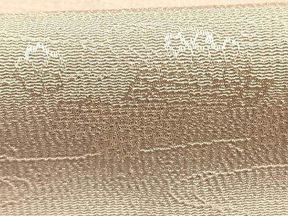 平和屋着物●上質な色無地　舞花地紋　灰桜色　正絹　逸品　AABJ4828fy