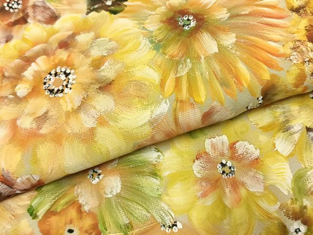 平和屋着物●訪問着　作家物　手描き　舞花文　暈し染め　正絹　逸品　AABJ4830fy