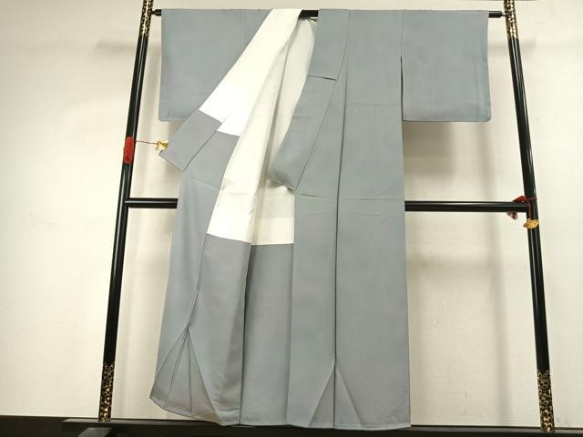 平和屋着物●上質な小紋　杢目文様　暈し染め　正絹　逸品　未使用　AABJ4834fy