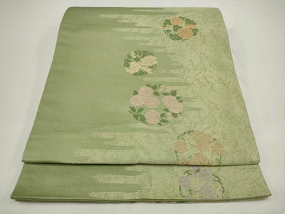 平和屋着物◎六通柄京袋帯　草花丸文　AABJ4863pf