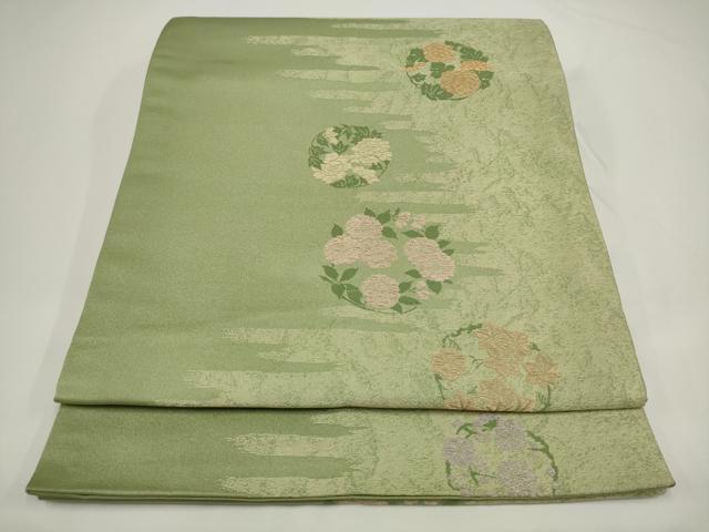 平和屋着物◎六通柄京袋帯　草花丸文　AABJ4863pf