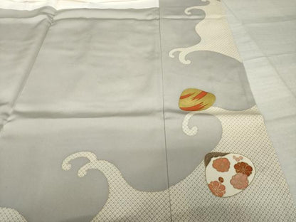 平和屋着物●京都の和装業の老舗一門　千切屋　色留袖　駒刺繍　貝桶花文　金彩　正絹　逸品　AABJ4930ck