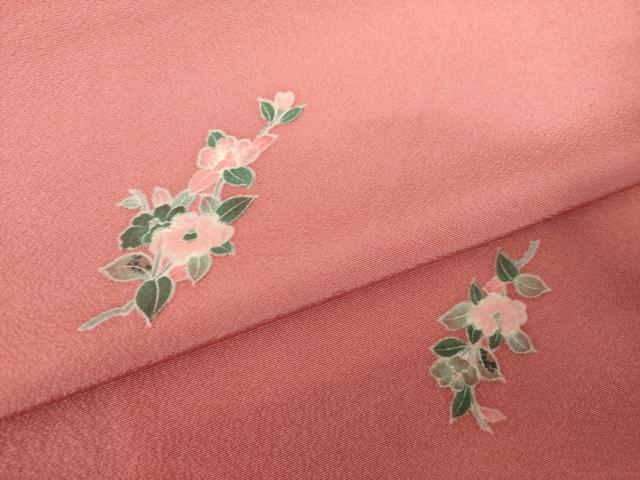 平和屋着物●京加賀友禅　百貫達雄　小紋　舞花文　正絹　逸品　AABJ4932ck