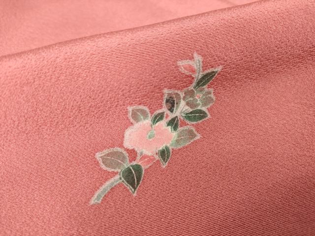 平和屋着物●京加賀友禅　百貫達雄　小紋　舞花文　正絹　逸品　AABJ4932ck