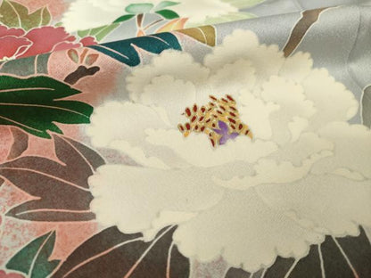 平和屋着物●訪問着　友禅　枝花文　小田急百貨店扱い　正絹　逸品　AABJ4936ck