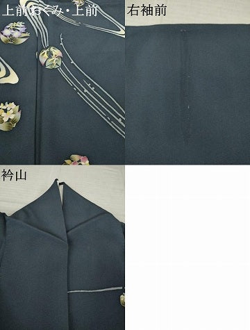平和屋着物●本加賀友禅作家　松井眞夫　訪問着　花丸文　正絹　逸品　AABJ4940ck