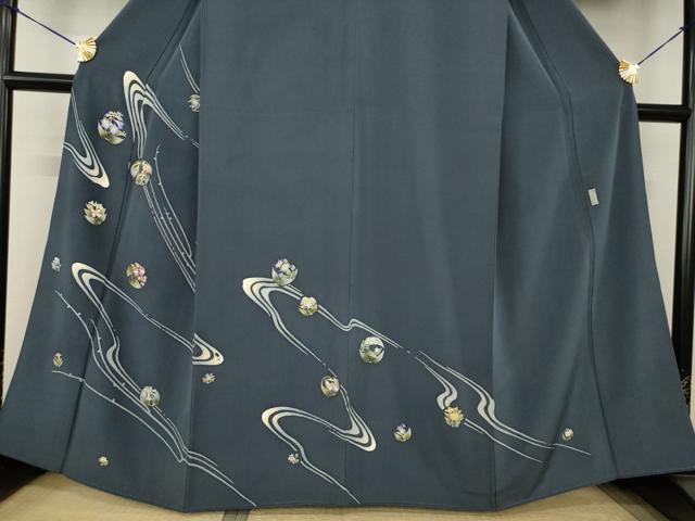 平和屋着物●本加賀友禅作家　松井眞夫　訪問着　花丸文　正絹　逸品　AABJ4940ck