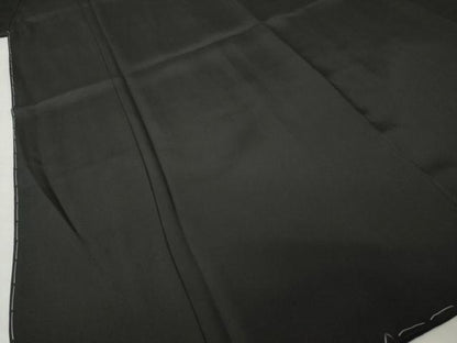 平和屋着物●男性　黒紋付　羽織セット　正絹　逸品　AABJ4977ck