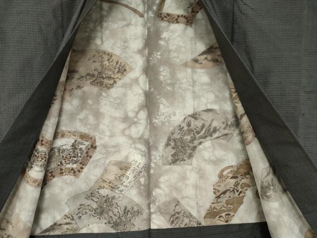 平和屋着物▼男性　本場大島紬　アンサンブル　亀甲絣　正絹　逸品　AABJ4981ck