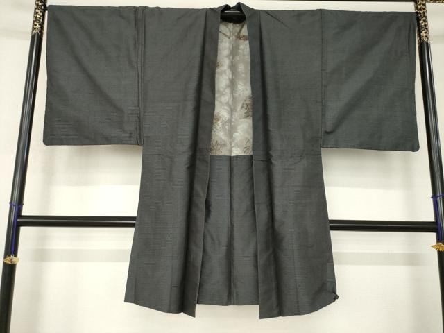 平和屋着物▼男性　本場大島紬　アンサンブル　亀甲絣　正絹　逸品　AABJ4981ck