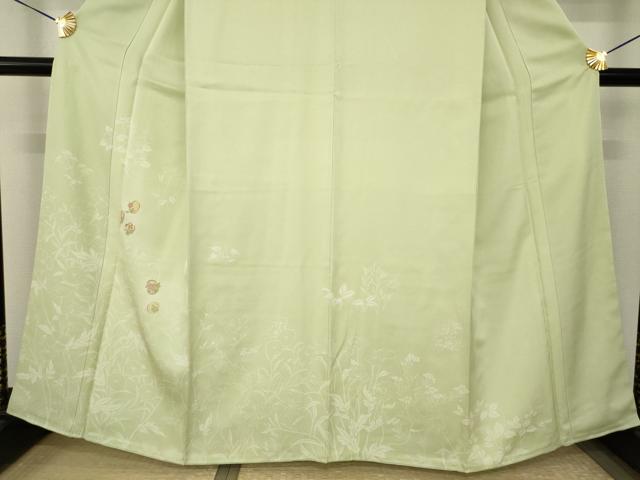 平和屋着物●訪問着　駒刺繍　花丸文　正絹　逸品　未使用　AABJ4982ck