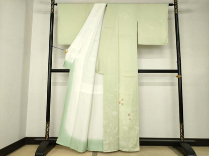 平和屋着物●訪問着　駒刺繍　花丸文　正絹　逸品　未使用　AABJ4982ck