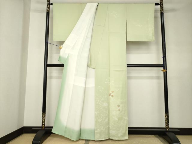 平和屋着物●訪問着　駒刺繍　花丸文　正絹　逸品　未使用　AABJ4982ck
