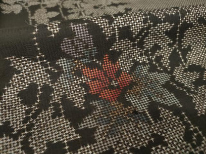 平和屋着物●本場大島紬　一元7マルキ　花蔦草間道　正絹　逸品　AABJ4984ck