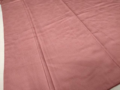 平和屋着物●上質な色無地　蘇芳香色　正絹　逸品　AABJ4991ck